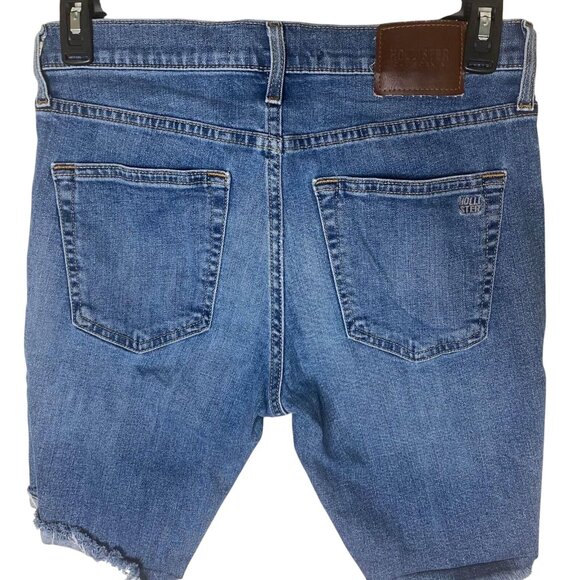 Hollister Women's Size 31 Epic Flex‎ 9" Distressed Skinny Denim Jean Shorts - Picture 2 of 7